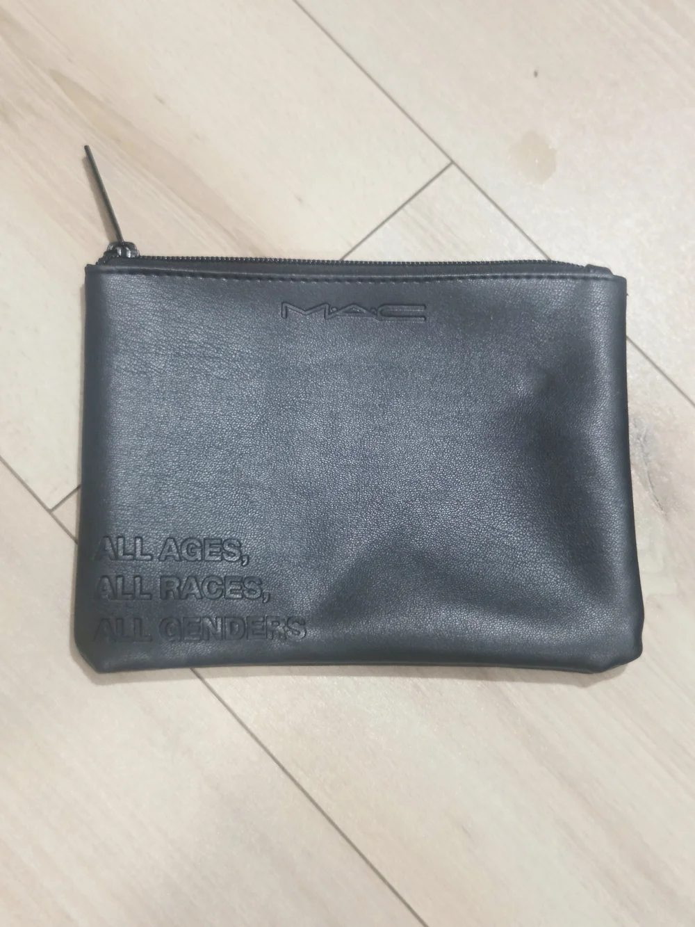 MAC Cosmetics Black Zip Pouch - Unisex Cosmetic Bag